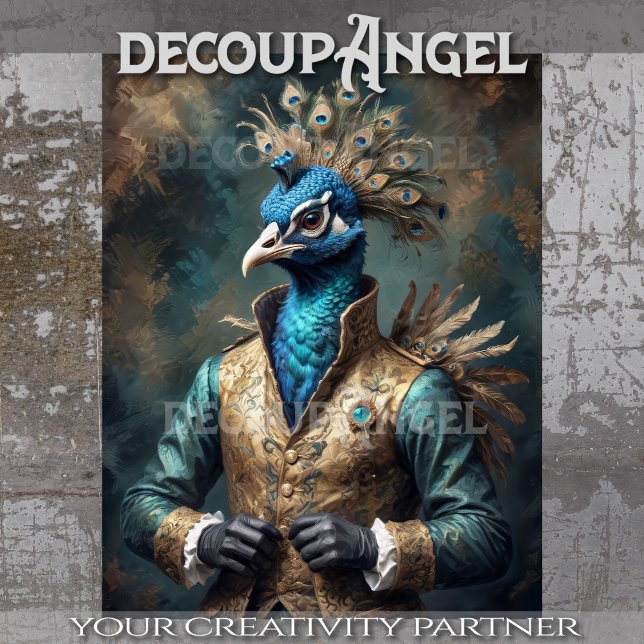 Papel De Seda Pavão Aristocático - Decoupage- (Criador carregado)