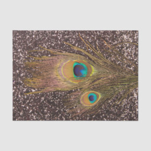 Papel De Seda Pavão Com Folhas