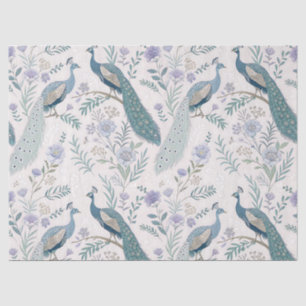 Papel De Seda Pavão Elegante Floral Vintage (5)