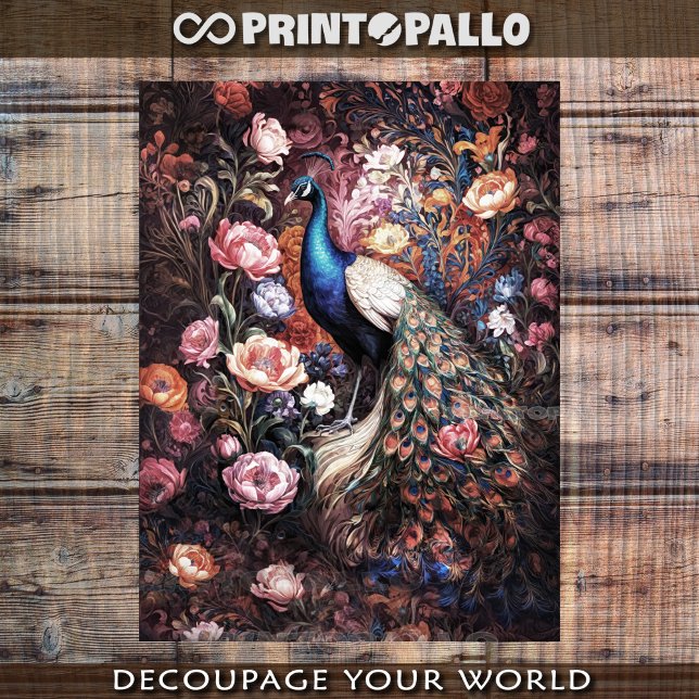 Papel De Seda Pavão em galore de flores de jardim (Criador carregado)