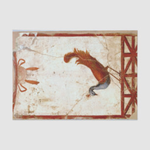 Papel De Seda Pavão na antiga pintura antiga romana de Fresco