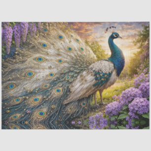 Papel De Seda Pavão na montanha ao amanhecer