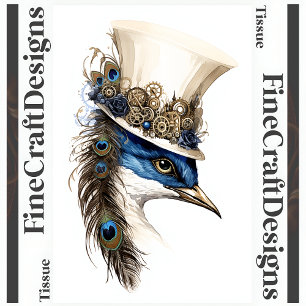 Papel De Seda Pavão-Véu Numa Descoberta De Chapéu R 135