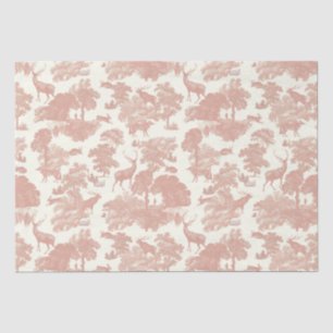 Papel De Seda Pavimento de Veado de Borrão Rosa-Rosa-Chic Elegan