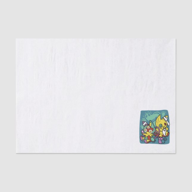 Papel De Seda Paw-sitivamente Assustador | Gatos Monstruosos de  (Frente )