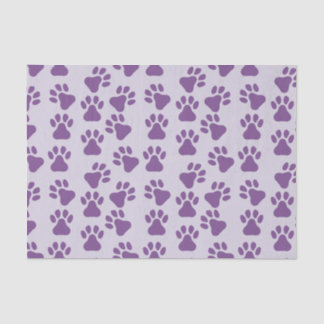 Papel De Seda Pawprint Púrpura