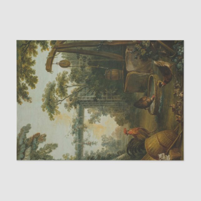 Papel De Seda Paysage Rustique por Jean-Baptiste Huet (Frente )