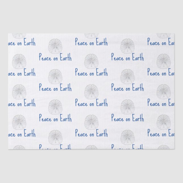 Papel De Seda Paz de Natal na Terra Sand Dollar Patch (Frente )