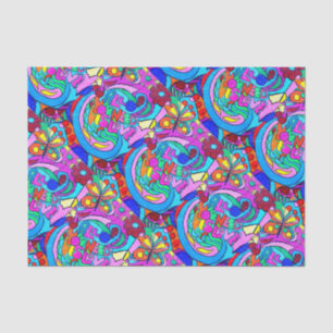 Papel De Seda paz e amor groovy