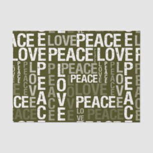 Papel De Seda Paz e Amor Verdes