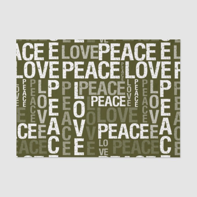 Papel De Seda Paz e Amor Verdes (Frente )