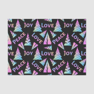 Papel De Seda Paz Joy Amor Árvore de Natal