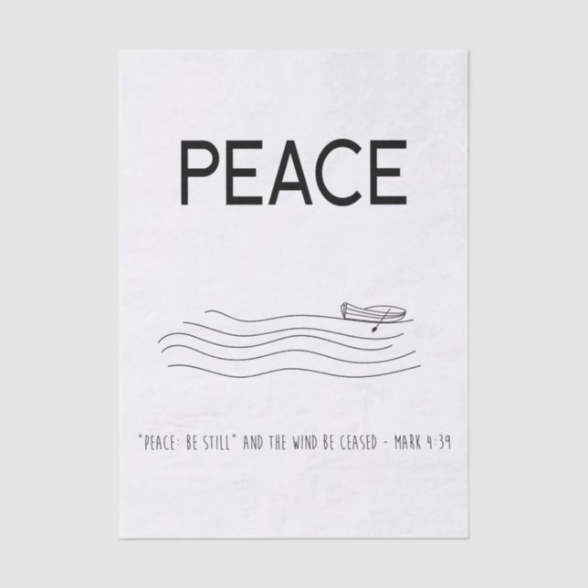 Papel De Seda Peace Be still Boat in water (Frente )