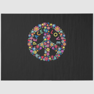 Papel De Seda PEACE SIGN LOVE 60s 70s Tie Dye Hippie