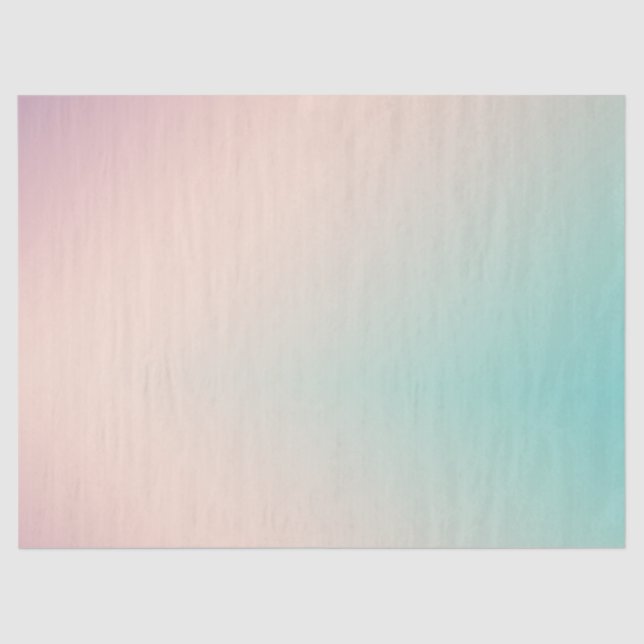 Papel De Seda Peach Aqua Tie Dye Ombre (Frente )