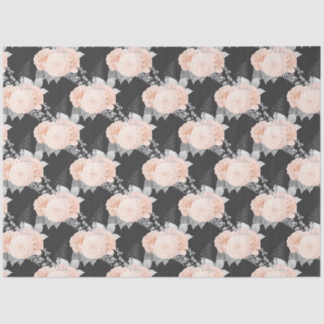 Papel De Seda Peach e Silver Series Design 4 (Frente )