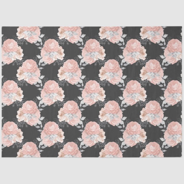 Papel De Seda Peach e Silver Series Design 5 (Frente )