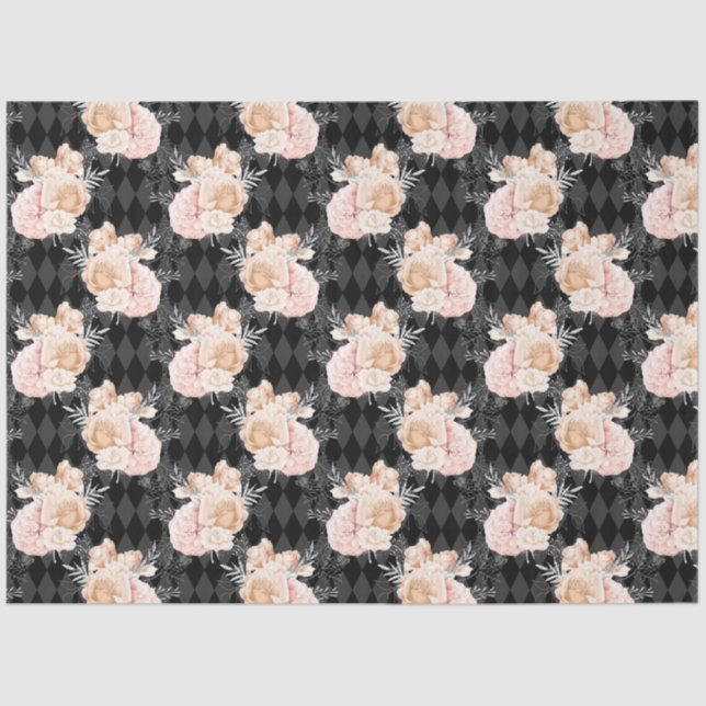 Papel De Seda Peach e Silver Series Design 7 (Frente )