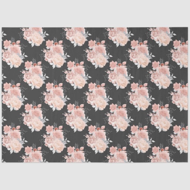 Papel De Seda Peach e Silver Series Design 9 (Frente )