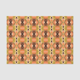 Papel De Seda Peach Fuzz Boho Chique Geométrico