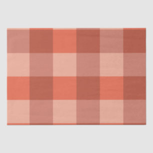 Papel De Seda Peach Fuzz Orange Checkerboard Patterno