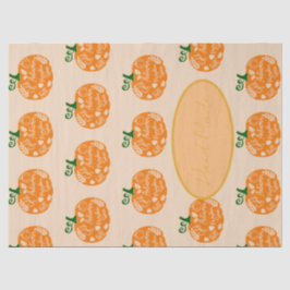 Papel De Seda Peach Orange Pumpkin Artesanato Made ou Obrigado