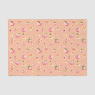 Papel De Seda Peach Pattern
