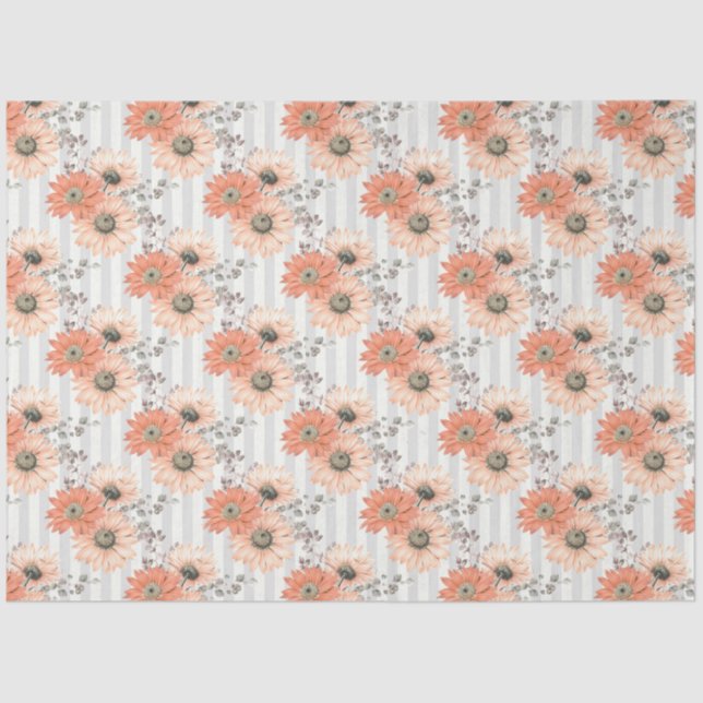 Papel De Seda Peachy Floral Series Design 11 (Frente )