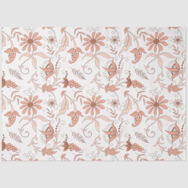 Papel De Seda Peachy Floral Series Design 9 (Frente )