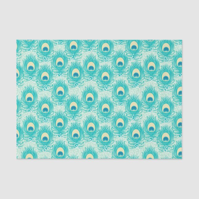 Papel De Seda Peacock Feather (Frente )