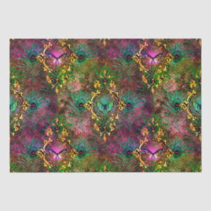 Papel De Seda Peacock feather vitoriana elegante roxo