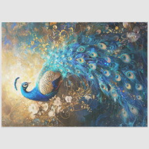 Papel De Seda Peacock ouro