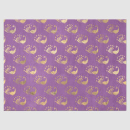 Papel De Seda Peacocks Dourados de Abstrato na página de dissoci