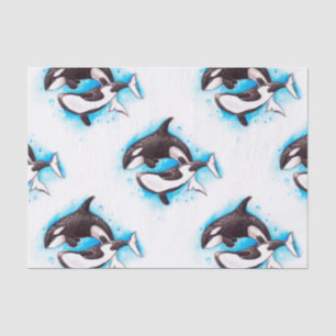 Papel De Seda peça de orca