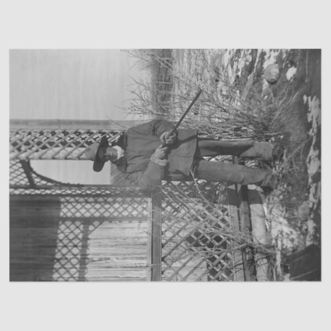 Papel De Seda Pecuarista Cowboy ou Fora da Lei Canadense do Velh (Frente )