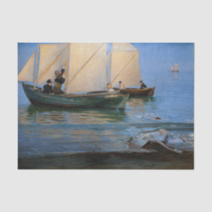 Papel De Seda Peder Severin Kroyer - Barcos De Pesca