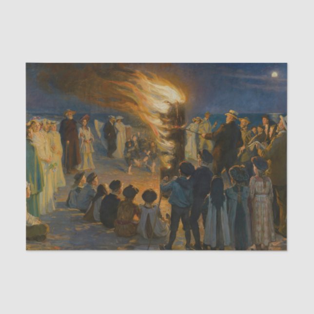 Papel De Seda Peder Severin Kroyer - Fogueira de Eva Bonfire (Frente )