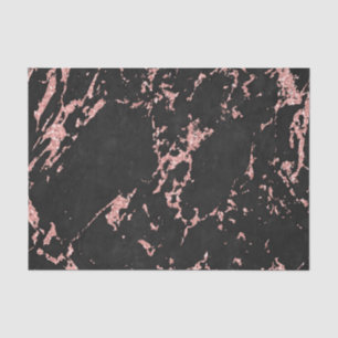 Papel De Seda Pedra De Mármore Preta E Rosa