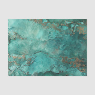 Papel De Seda Pedra Mineral Chrysocolla Azul Turquesa