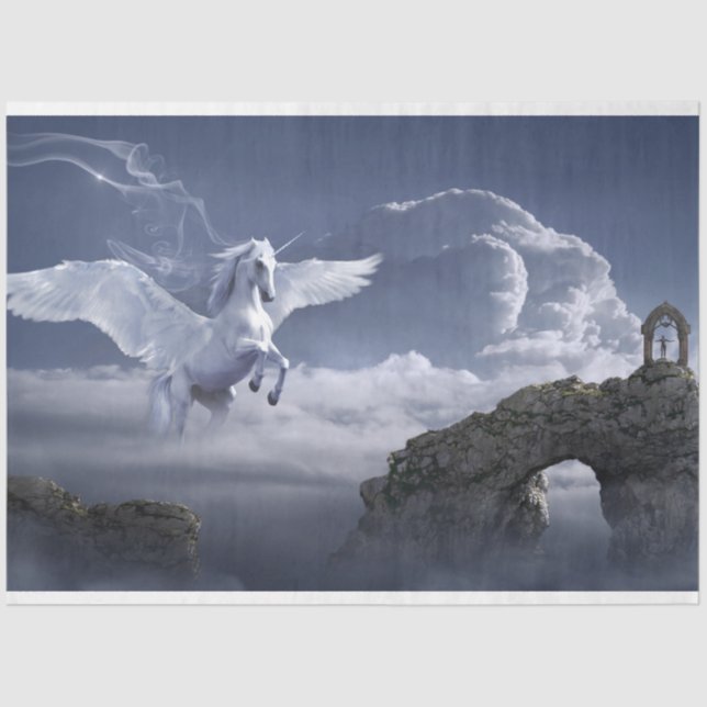 Papel De Seda Pegasas Sky Decoupage 20x30 (Frente )