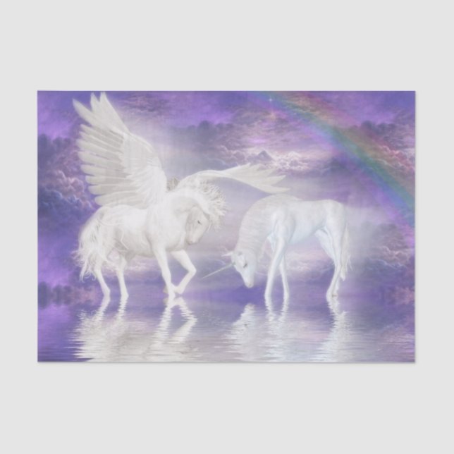Papel De Seda Pegasus e unicórnio (Frente )