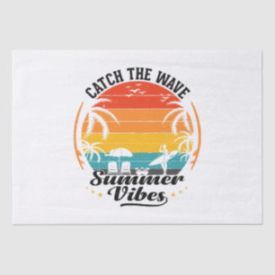 Papel De Seda Pegue a Onda Vibrações de Verão