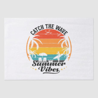 Papel De Seda Pegue a Onda Vibrações de Verão
