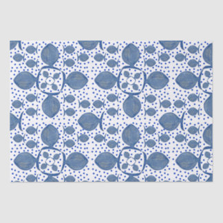 Papel De Seda Peixe azul