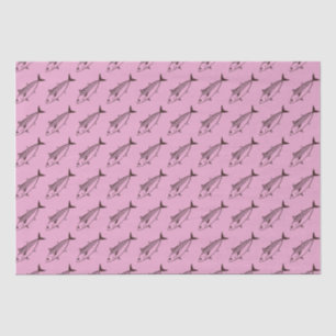 Papel De Seda Peixe Bonito Bonito Cachorro Profundo a Rosa Pasto