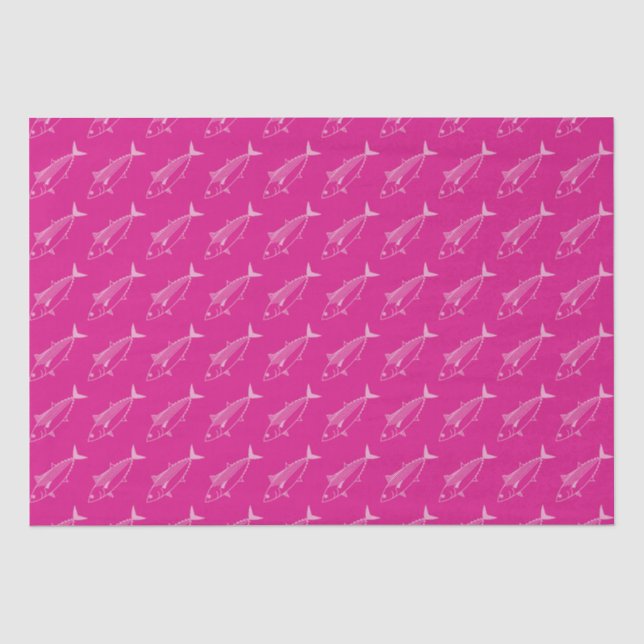 Papel De Seda Peixe Bonito Cachorro, Rosa-Rosa-Rosa-Quente (Frente )