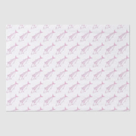 Papel De Seda Peixe Bonito Cinto-Rosa-Pastel e Branco