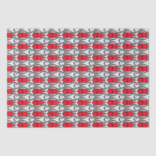 Papel De Seda Peixe, cinza e cinza modernos do século médio