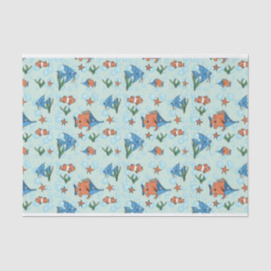 Papel De Seda Peixe de animação bonito