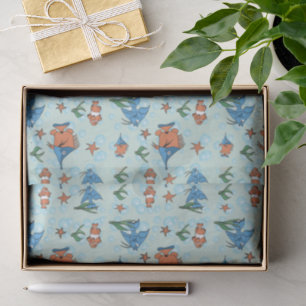Papel De Seda Peixe de animação bonito